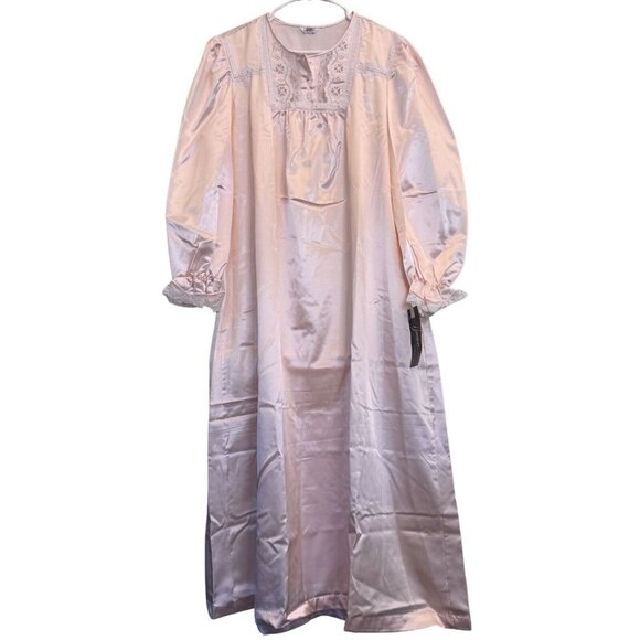 Henson Kickernick Light Pink Vintage Lingerie Gown - Size Large - Picture 1 of 8